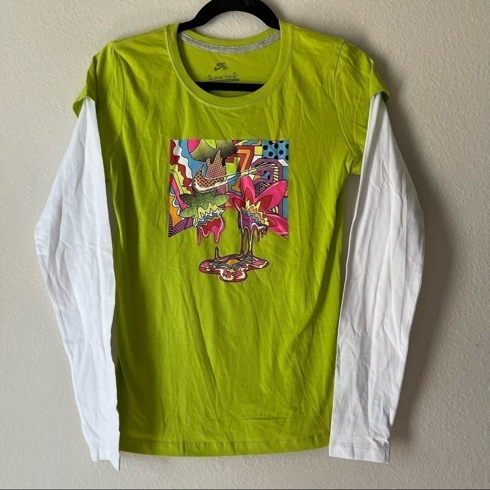 Nike Green Long Sleeve T Shirt
